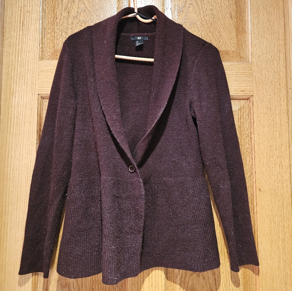 Women's Burgundy Blazer H&M L